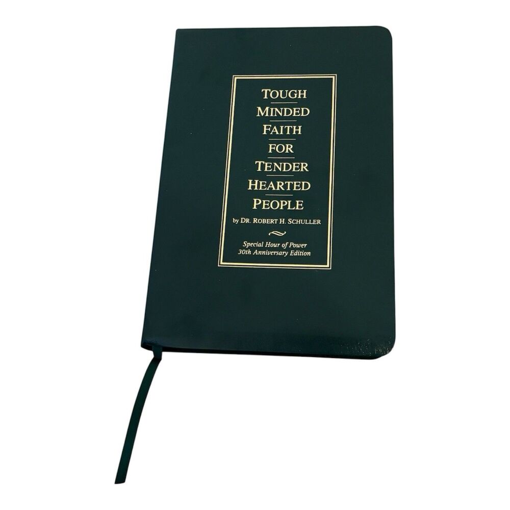 Vtg (1983) Tough Minded Faith for Tender Hearted People Schuller Bonded Leather